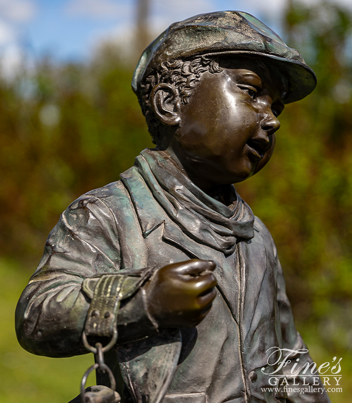 Bronze Statues  - Young Child Golfer Bronze Statue - BS-129